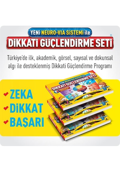 Dikkati Güçlendirme Seti - Yeni Neuro Via Sistemi Ile 8 Yaş