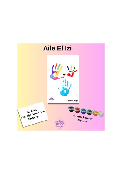 Bebek Aile El İzi Hatırası Seti Karışık - 651567254 Karışık