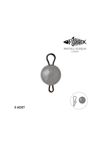 Mafsallı Kurşun - Hareketli İğne Kurşunu - Metal - 5'li Paket - 3 Gram