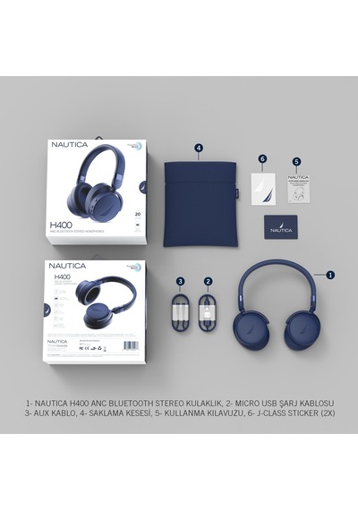 Nautica H400 Bluetooth Stereo Kulaküstü Kulaklık