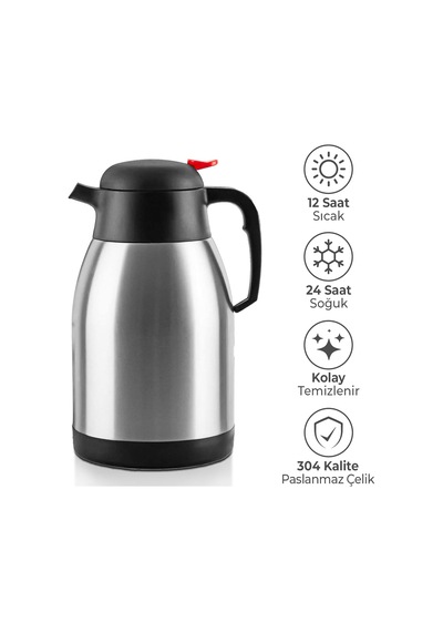 Penguen 2 Litre Çelik Termos Png-1200p, Penguen Çay Termosu Sku: Smg8690010184306 Açık