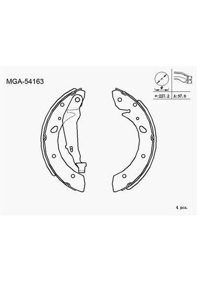 MGA 54163 KAMPANA BALATA AVENSIS 97-02 228x36