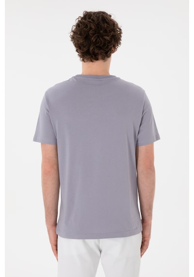 U.S. Polo Assn. Erkek Regular Fit Bisiklet Yaka Gri Basic Tişört 50305928-VR024