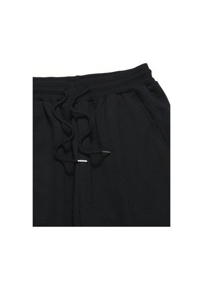 Tarzsokak Guys Cross Letter Graphic Drawstring Waist Eşofman Altı Siyah