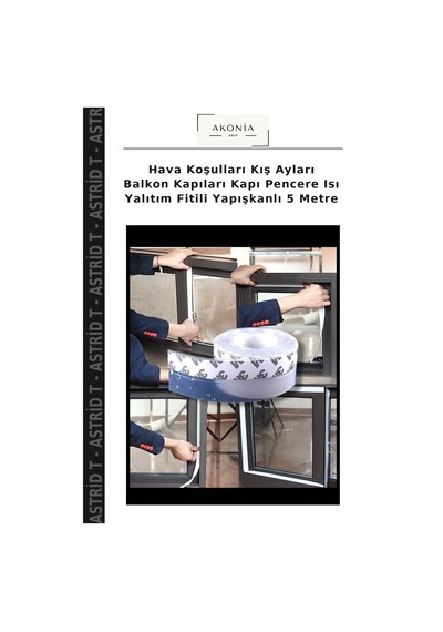 Hava Koşulları Kış Ayları Balkon Kapıları Kapı Pencere Isı Yalıtım Fitili Yapışkanlı 5 Metre
