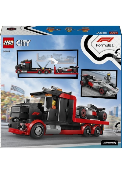 LEGO® City Audi F1® Yarış Arabalı F1® Sergileme Kamyonu 60493 – 7 Yaş Üzeri için Minifigür İçeren Oyuncak Yapım Seti (508 Parça)