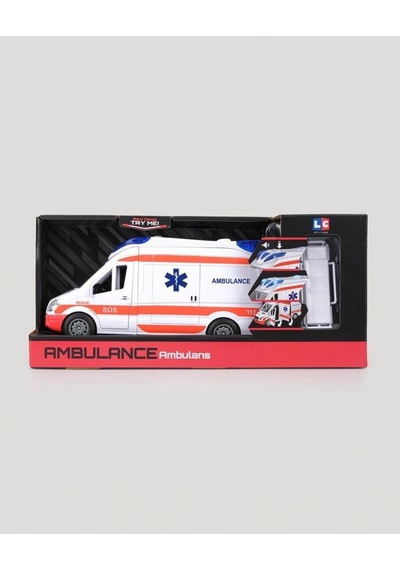 Let S Be Child Let S Drive Sesli Ve Işıklı Ambulans Sedye Aksesuarlı Açılabilir Kapılı Beyaz