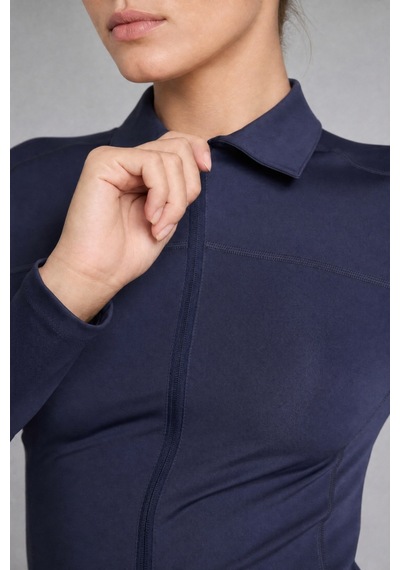 Defacto Slim Fit Gömlek Yaka Fermuarlı Hırka H6015ax26auın277 İndigo-ın277