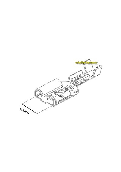 50 Mesa Küçük Dişi Fiş Kablo Ucu Papuc- 6.3mm Sf2d 1mm² - 2,5mm²