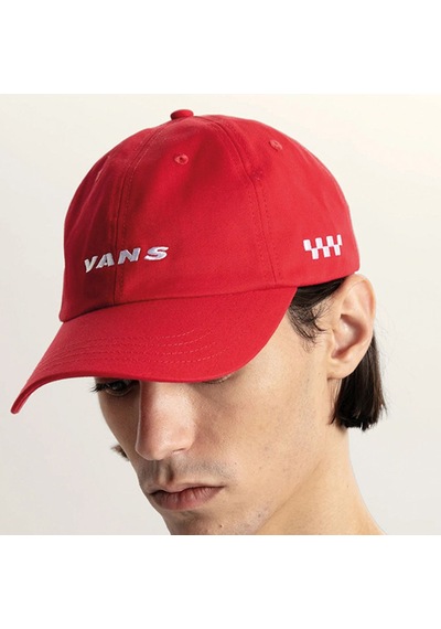 Vans Check Side Curved Bill Jockey Unisex Şapka Vn000qa6ızq1 Kırmızı