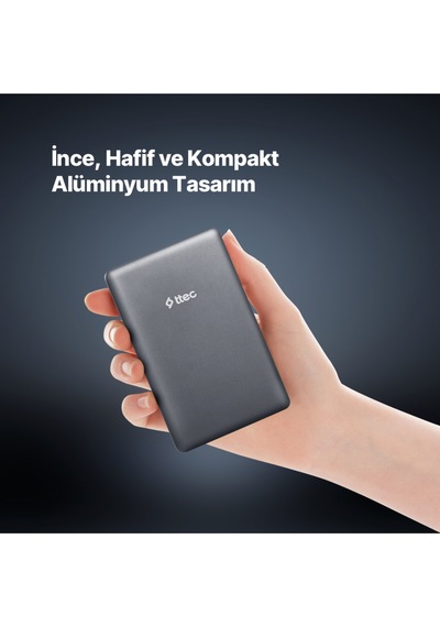 Ttec 2BB229GR 5.000 mAh MagSafe Uyumlu PD 20W Kablosuz Taşınabilir Hızlı Şarj Aleti