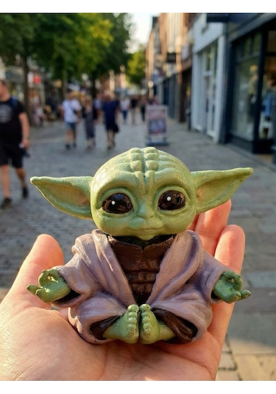 3d Baby Yoda Yoga 9cm-fanart