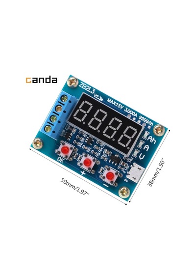Zb2L3 Akü 18650 Lityum Pil Kapasite Ölçer Test Cihazı 1.5-15V 3A