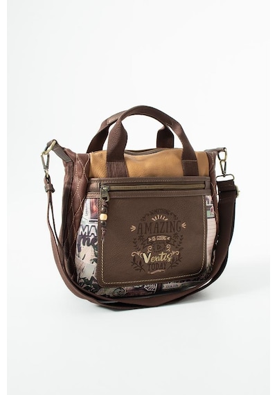 Baginn Amazing Ventis Kadın Postacı Çanta Retro Vegan Deri 28 28 Cm Suni Deri El Çantası Çok Cepli Kahverengi