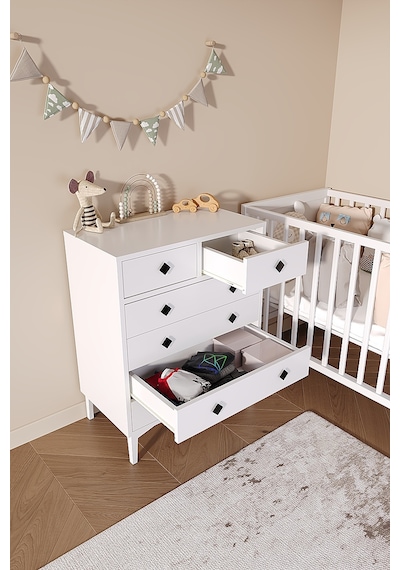 Df11103 6 Çekmeceli Şifonyer Modern Yatak Odası Bebek Odası Çamaşır, Kıyafet Düzenleyici Dolap
