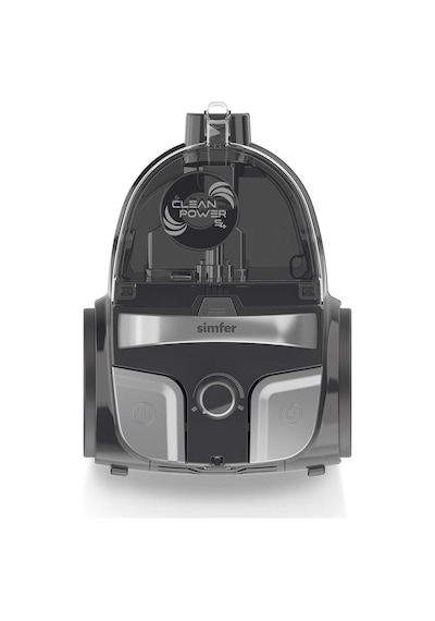 Simfer 6300 Clean Power S4 Toz Torbasız Yatay Süpürge 800W Silver-Gri