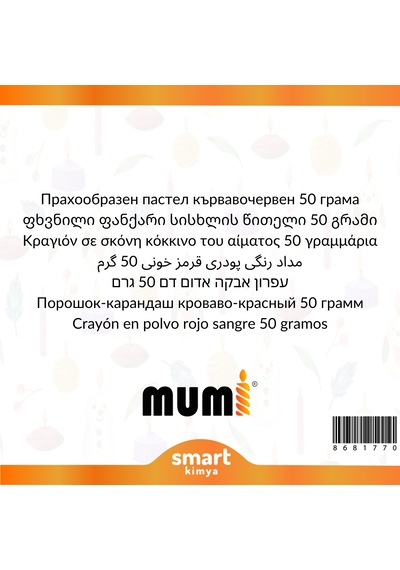 Toz Mum Boyası Kan Kırmızı 50 G