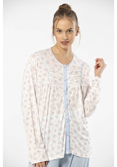 Empirme Düğmeli Battal Uzun Kollu Pijama Takım 001
