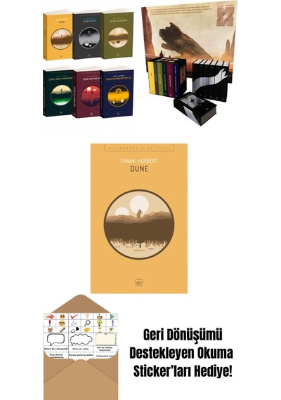 Dune Takım Set + Dune Serisi Kutu Set 6 Kitap Ciltli + Dune