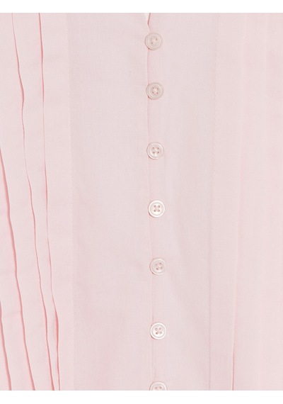 Lcw Modest Pembe Pileli Kuşaklı Oversize Kadın Gömlek Tunik Xl-2xl