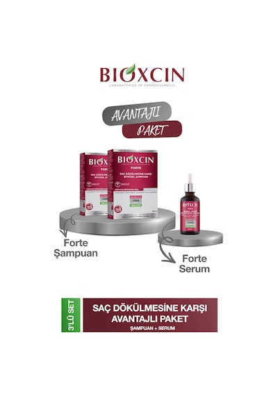 Yoğun Dökülmeler Için Forte Şampuan 2 Adet Forte Serum 50 Ml 1 Adet Tanışma Paketi