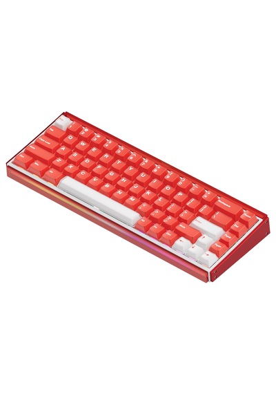 Akko Ray68 He Misty Red White %65 Astroaim Manyetik Switch 8k Hz Hall Effect Hotswap Argb Kablosuz İngilizce Gaming Klavye