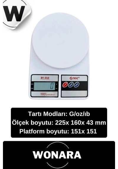 Deluxe Yüksek Hassasiyetli Pilli Mutfak Terazisi Dara Fonksiyonlu Otomatik Kapanma Özellikli Ölçer Diğer