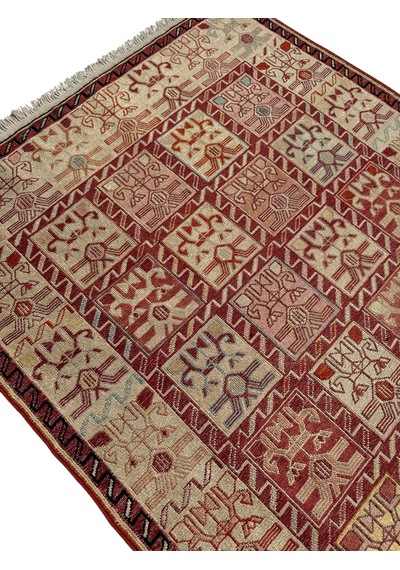 El Dokuma İpek Sumak Kilim 81x185 Yolluk Kilim