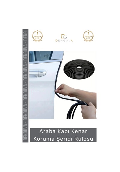 Korumafitili Esnek Dayanıklı Kauçuk Metal Klipsli Araç Kapı Bagaj Kenar Darbe Koruma Fitil Şeridi