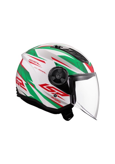Ls2 Airflow 2 Draze Açık Kask Beyaz-yeşil-kırmızı