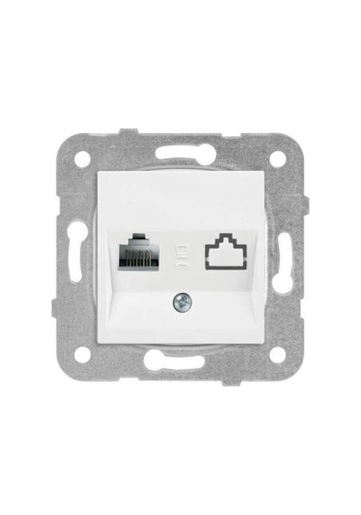 Viko 90967x78 Tekli Data Prizi Rj45 Cat6 Beyaz Çerçevesiz Viko