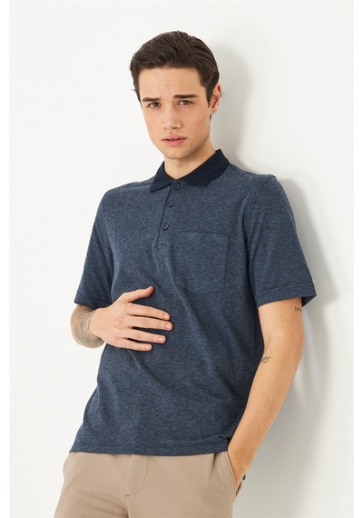 Lacivert Polo Yaka T-shirt Laci