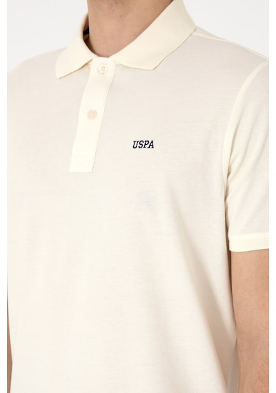 U.S. Polo Assn. Erkek Regular Fit Polo Yaka Krem Basic Tişört 50306007-VR071