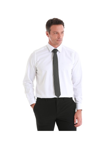 Hatemoğlu Beyaz Klasik Fit Düz 100% Pamuk Slim Yaka Uzun Kollu Saten Gömlek 24d190000036 001 Beyaz Hatemoğlu Beyaz Klasik Fit Düz 100% Pamuk Slim Yaka Uzun Kollu Saten Gömlek 24d190000036 001 Beyaz