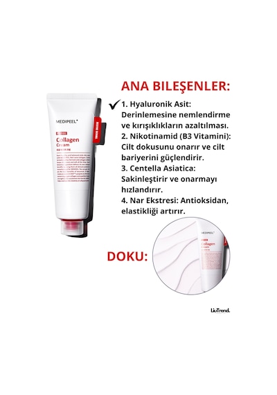 Medipeel Red Lacto Collagen Barrier Cream 80 Ml Kollajen Ve Peptidler Içeren Bariyer Kremi M0486