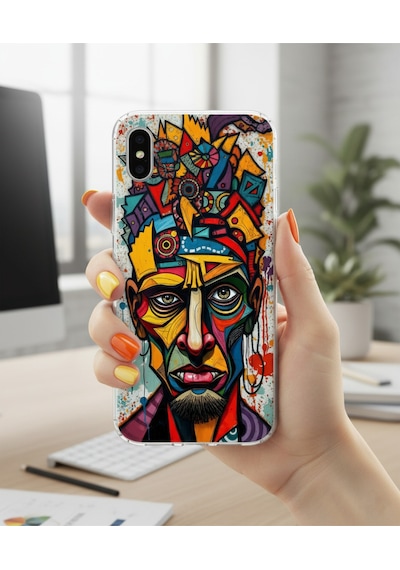 Samsung Galaxy S23 Fe Uyumlu Şeffaf Kılıf Tablo 1 Tasarımlı