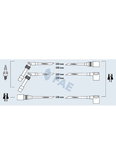 Fae 85087 Buji Kablosu Takımı Astra F 91 98 Vectra A 88 95 1.8-2.0i 18sv-c18nz-20ne-c20ne Vectra B 1.6 16lz2 90510854-1612611-90449884-90510855 -
