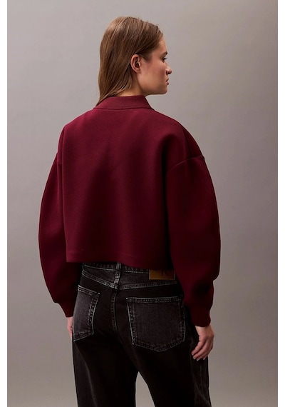 Calvin Klein Jeans Bol Kesim Scuba Kumaş Fermuarlı Bomber Kadın Ceket Lv047c524g-vlp Kırmızı