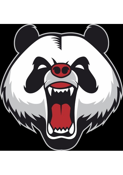 Panda Kımış Sticker 10x10 Cmrenkli Sticker
