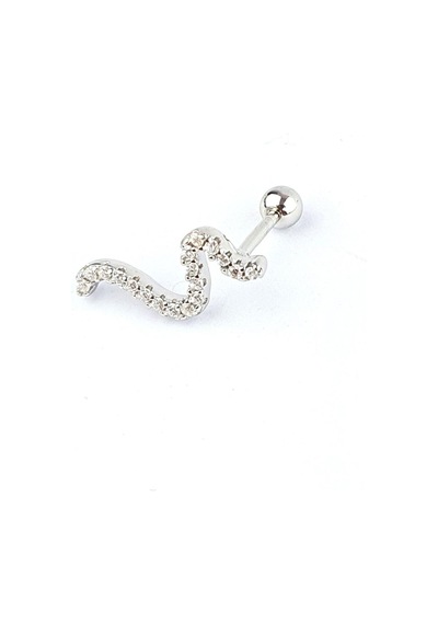 Pırlanta Parlaklığında Zirkon Taşlı 925ayar Gümüş Tragus Helix Piercing 92755391