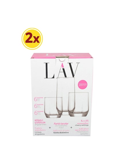 Lav Diamond 36 Parça Meşrubat Bardağı Seti