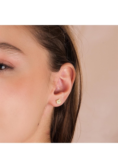 Goldkupe 14 Ayar Altın Taşlı Taç Küpe 1,12 Gr-4144