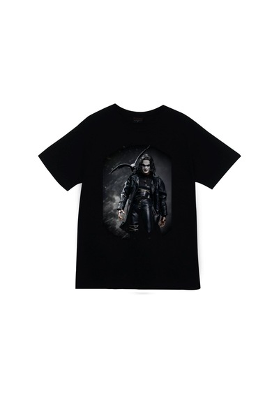 Stoned&Fame Unisex Siyah The Crow Baskılı T-shirt SIYAH