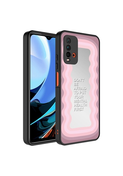 Xiaomi Redmi Note 9 4g Kılıf Aynalı Desenli Kamera Korumalı Parlak Zore Mirror Kapak - Süper Anne