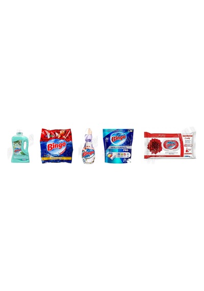 Bingo Yüzey Tem. Fresh 2.5 Lt + Renkliler İçin Toz Deterjan 1.5 Kg + Soft + Bulaşık Tab. 36'lı + Yüzey Tem.havlusu 96'lı 5'li Set Diğer