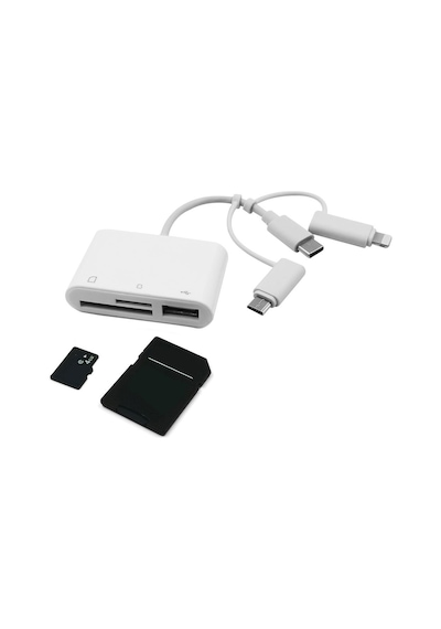 Type-C Apple Uyumlu iPhone Micro Usb Çok Fonksiyonlu Usb Otg Kart Okuyucu