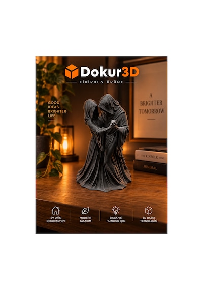 Korku Figürü Sevgili Çift Biblosu Siyah