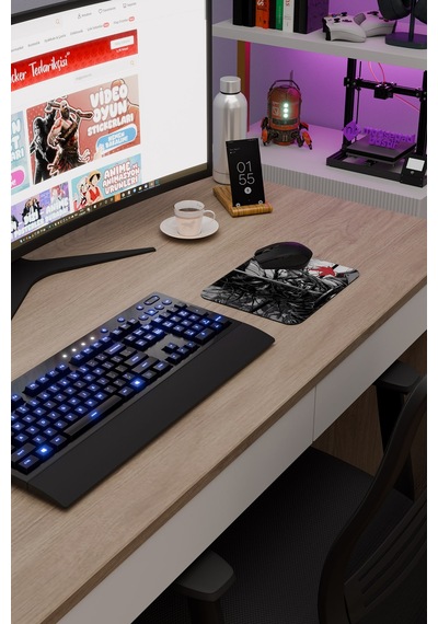 Ghost Of Tsushima Kaymaz Dikişli Kauçuk Oyuncu Mousepad V4 - 22x18 Gaming Mouse Pad Fare Altlığı