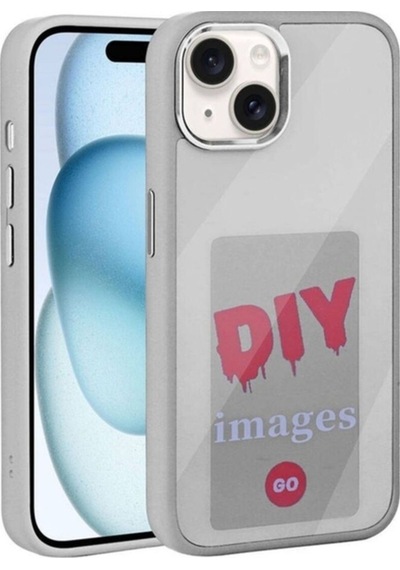 Apple Uyumlu iPhone 14 Kılıf Ekranı Yansıtan Zore Akıllı Nfc Kapak Gri