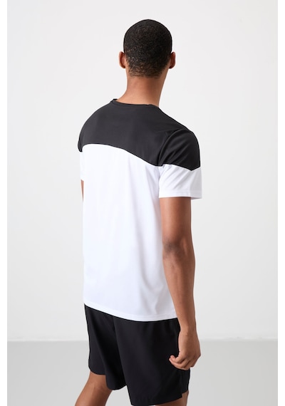 Tommy Life Beyaz Polyester Nefes Alan Dokulu İnce Esnek Standart Fit Erkek Performans T-shirt - 88386 Beyaz